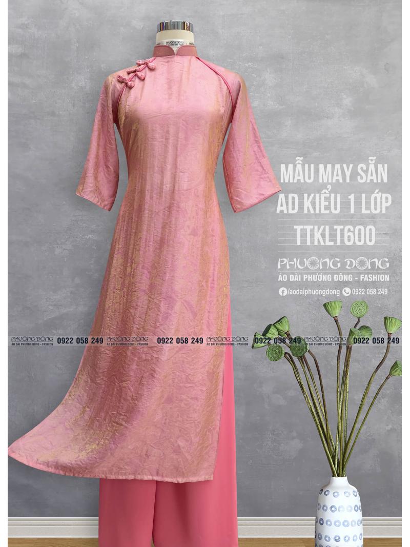 Áo Dài Phom Trẻ Gấm Lụa Phom Suông TTKLT600